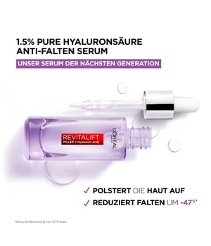 L'Oréal Paris Revitalift Filler Hyaluron Serum mit 1.5% purer Hyaluronsäure Gesichtsserum-30 ml