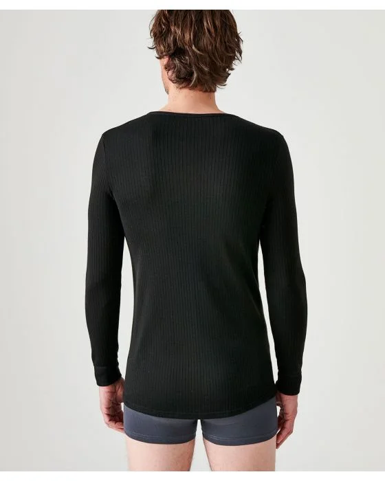 T-shirt côte Richelieu, col rond Thermolactyl