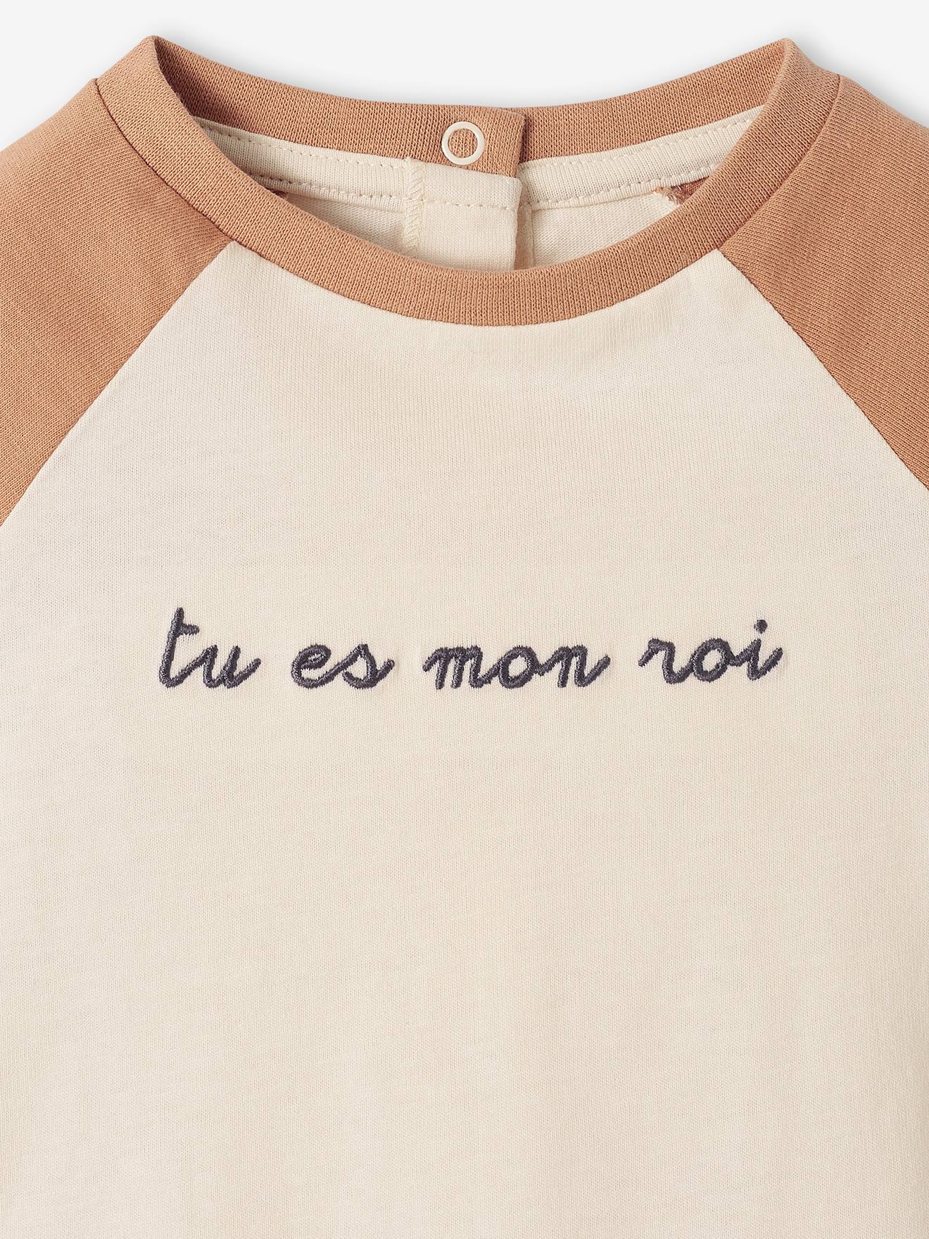 Ensemble bébé : T-shirt à personnaliser + pantalon en molleton vert
