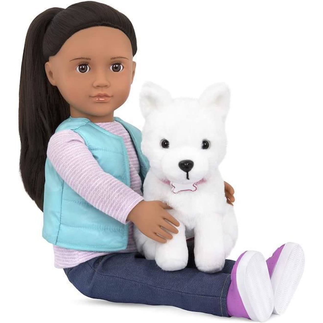 Poupée 46 cm Avec Chien Cassie Our generation rose
