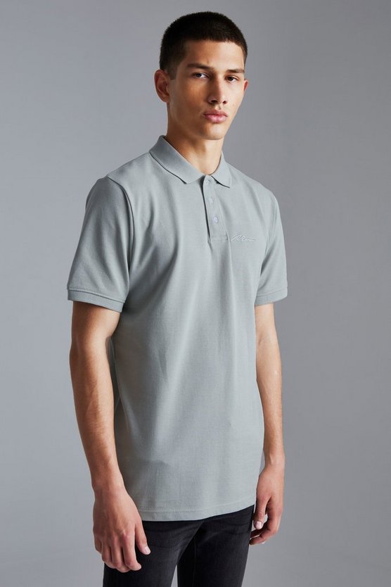 Slim-Fit Man Pique Poloshirt aus Reel Baumwolle