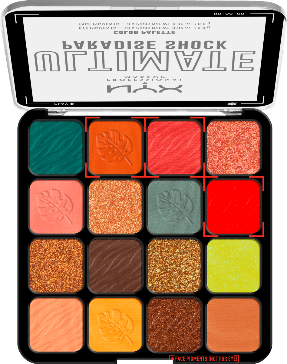 Lidschatten Palette Ultimate 02W Paradise Shock, 12,8 g