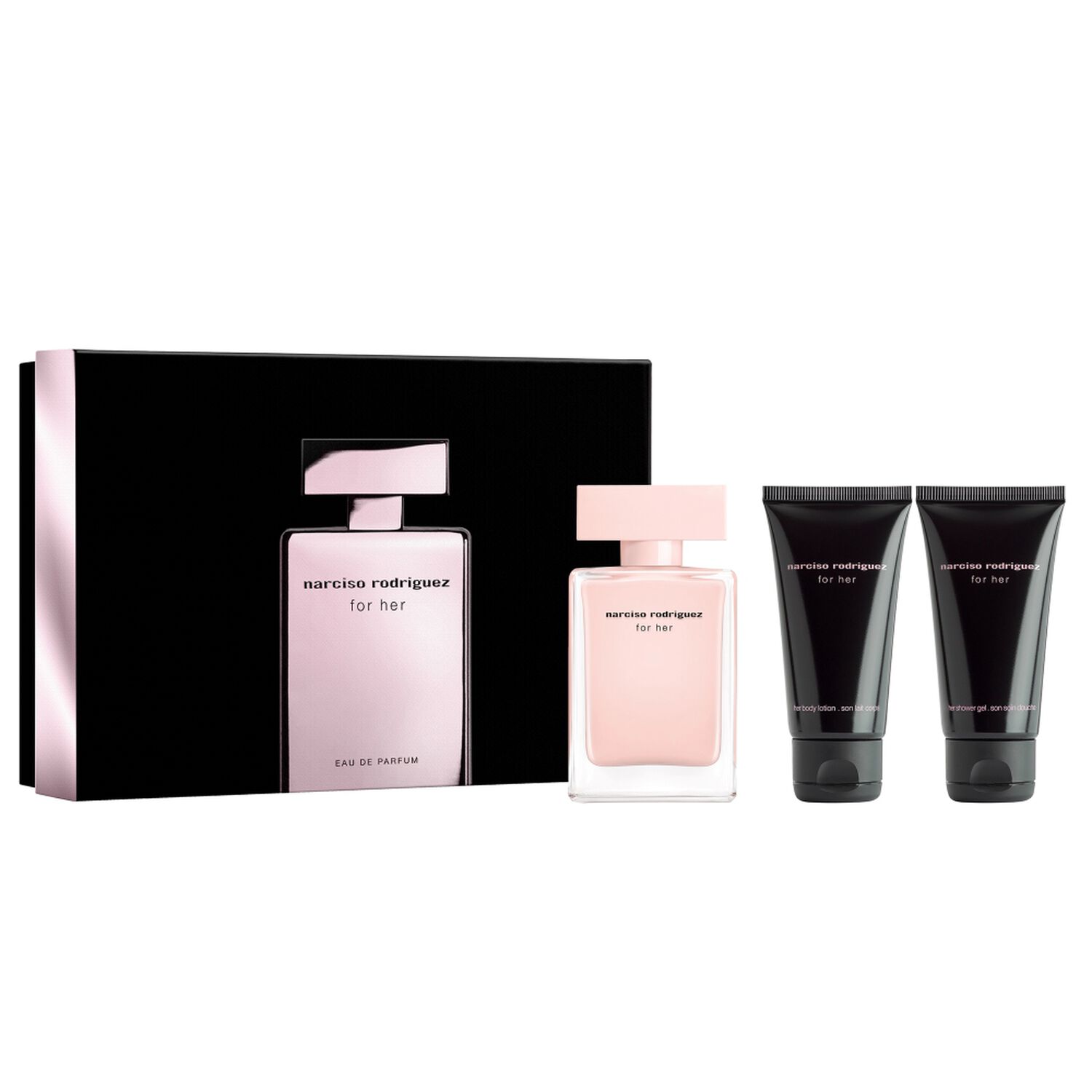 Narciso Rodriguez For Her Coffret Eau de Parfum 50 ml + Lait Corps et Gel Douche 50 ml