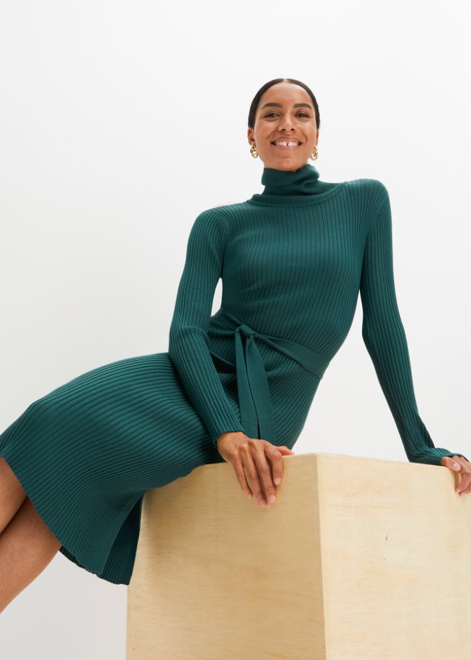 Ripp-Strickkleid