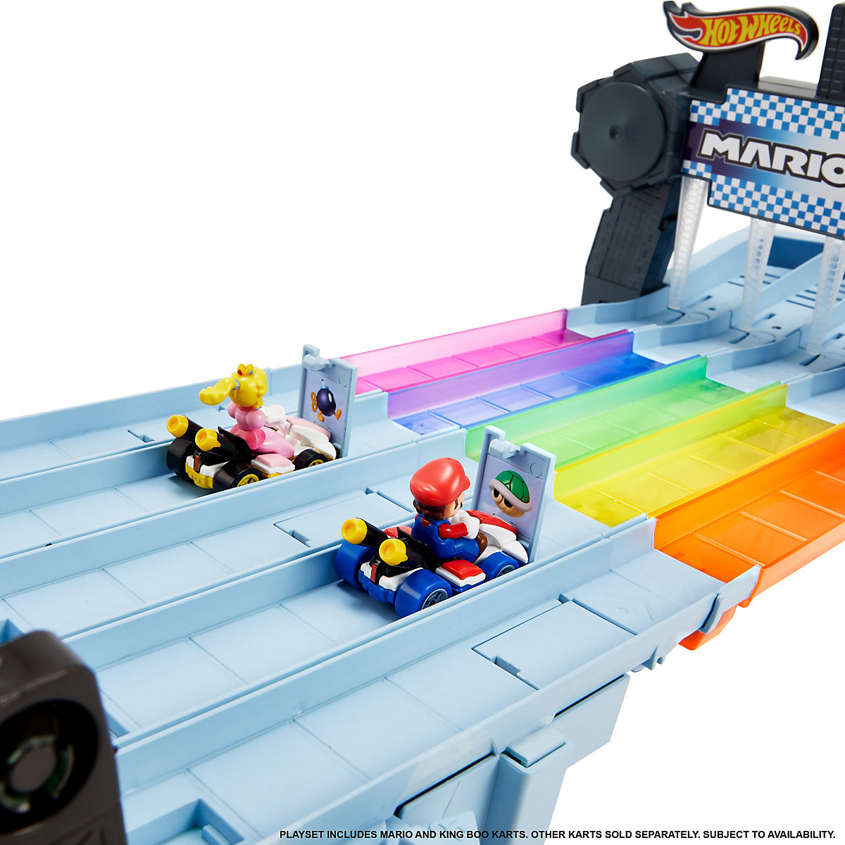 Hot Wheels Mario Kart Rainbow Road Track Set