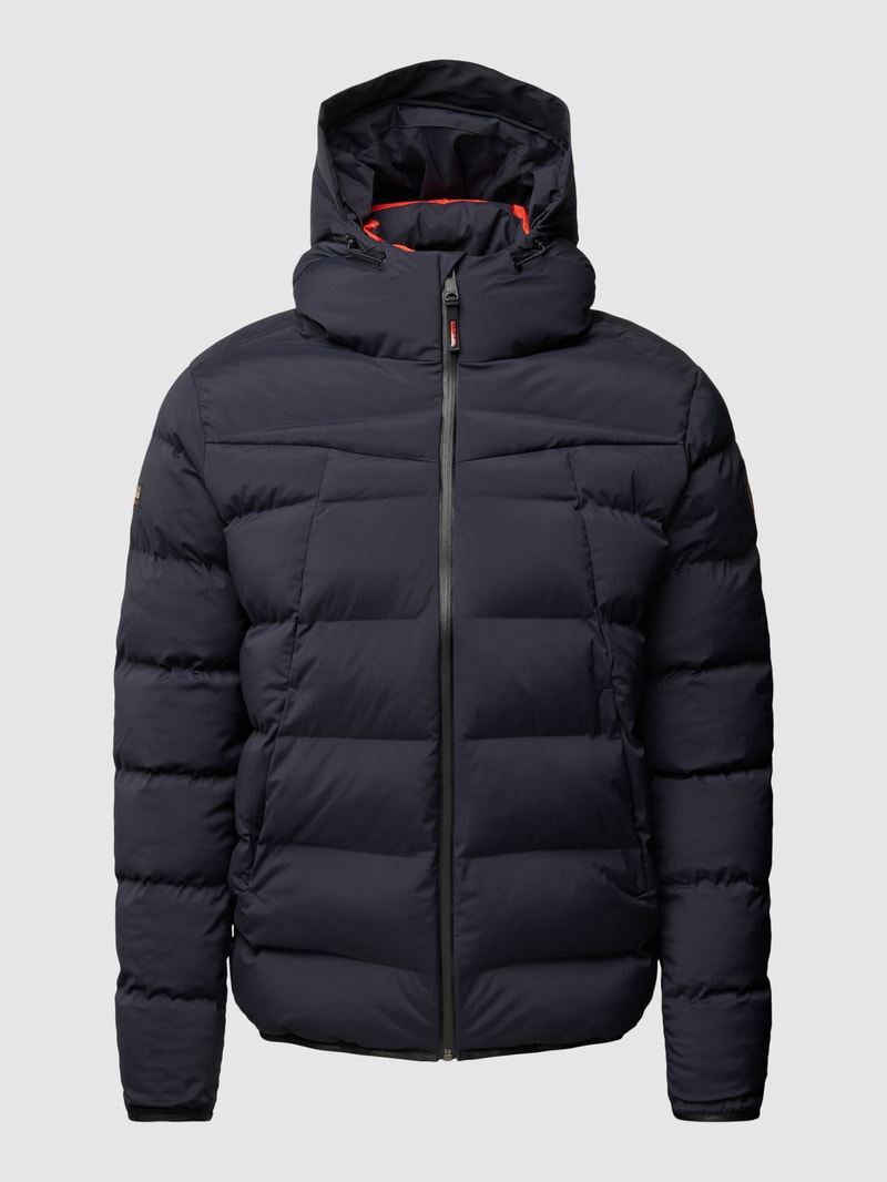 Steppjacke mit Kapuze Modell 'NEWTON' in schwarz