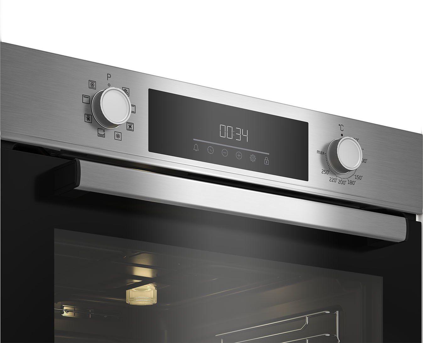 BEKO Einbaubackofen BBIM12300X, mit Teleskopauszug nachrüstbar