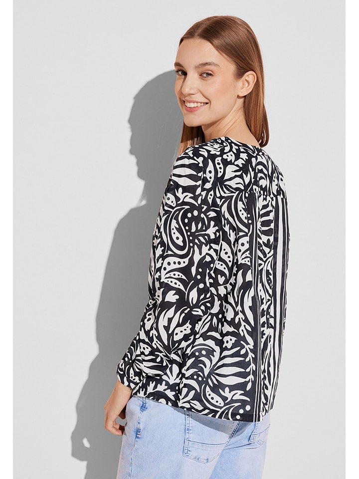 Street One Bluse in Schwarz/ Weiß günstig kaufen