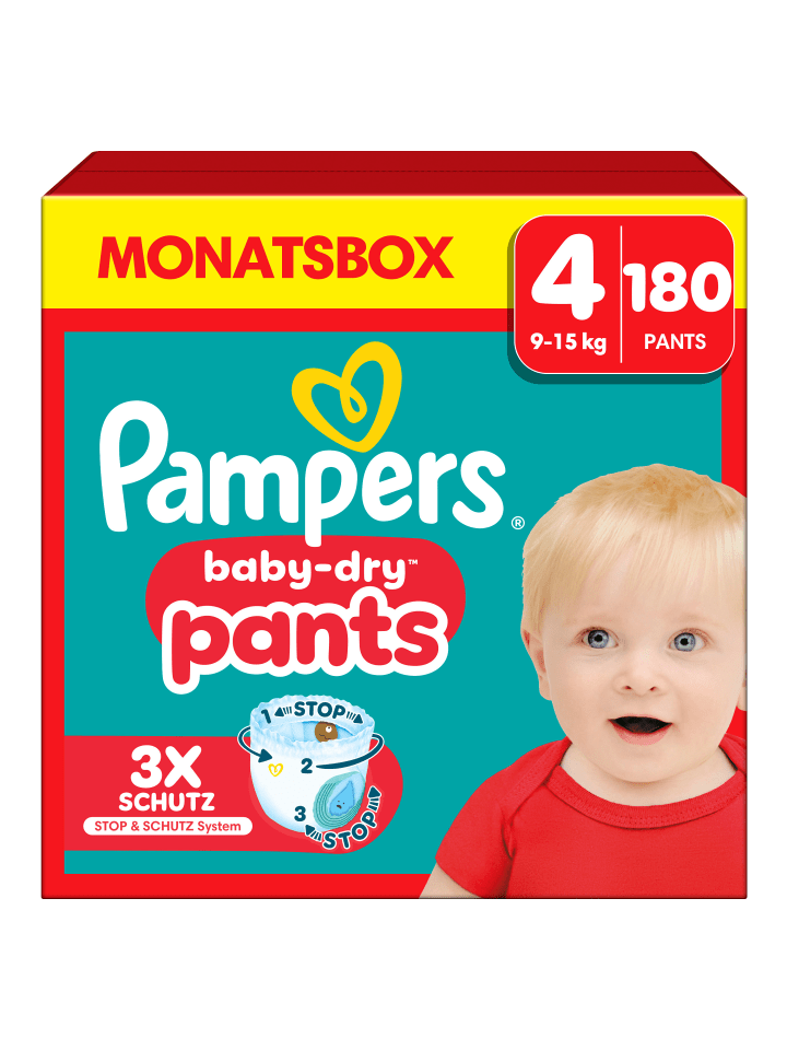 Pampers Pampers Baby-Dry Pants Größe 4, 180 Windeln, 9kg-15kg günstig kaufen 4