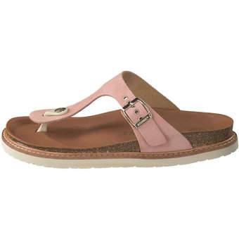 Genuins Rosas Velour Zehentrenner in rosa