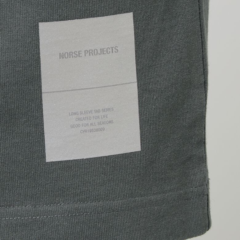 Norse Projects Holger Relaxed Organic Heavy Tab Series LS T-Shirt grau