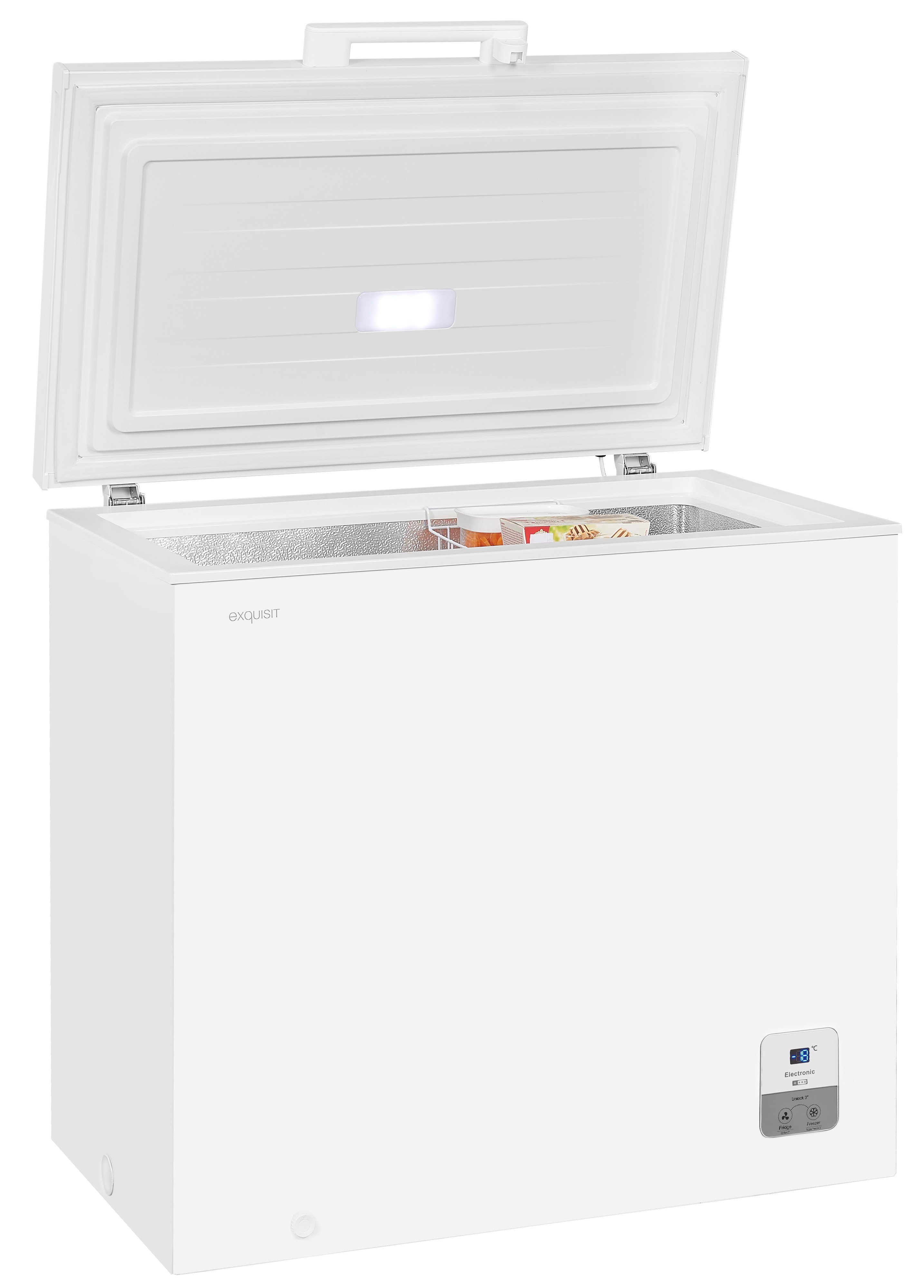 exquisit Gefriertruhe GT200-HE-010E, 89.1 cm breit, 182 l, Gefriertruhe mit digitaler Steuerung