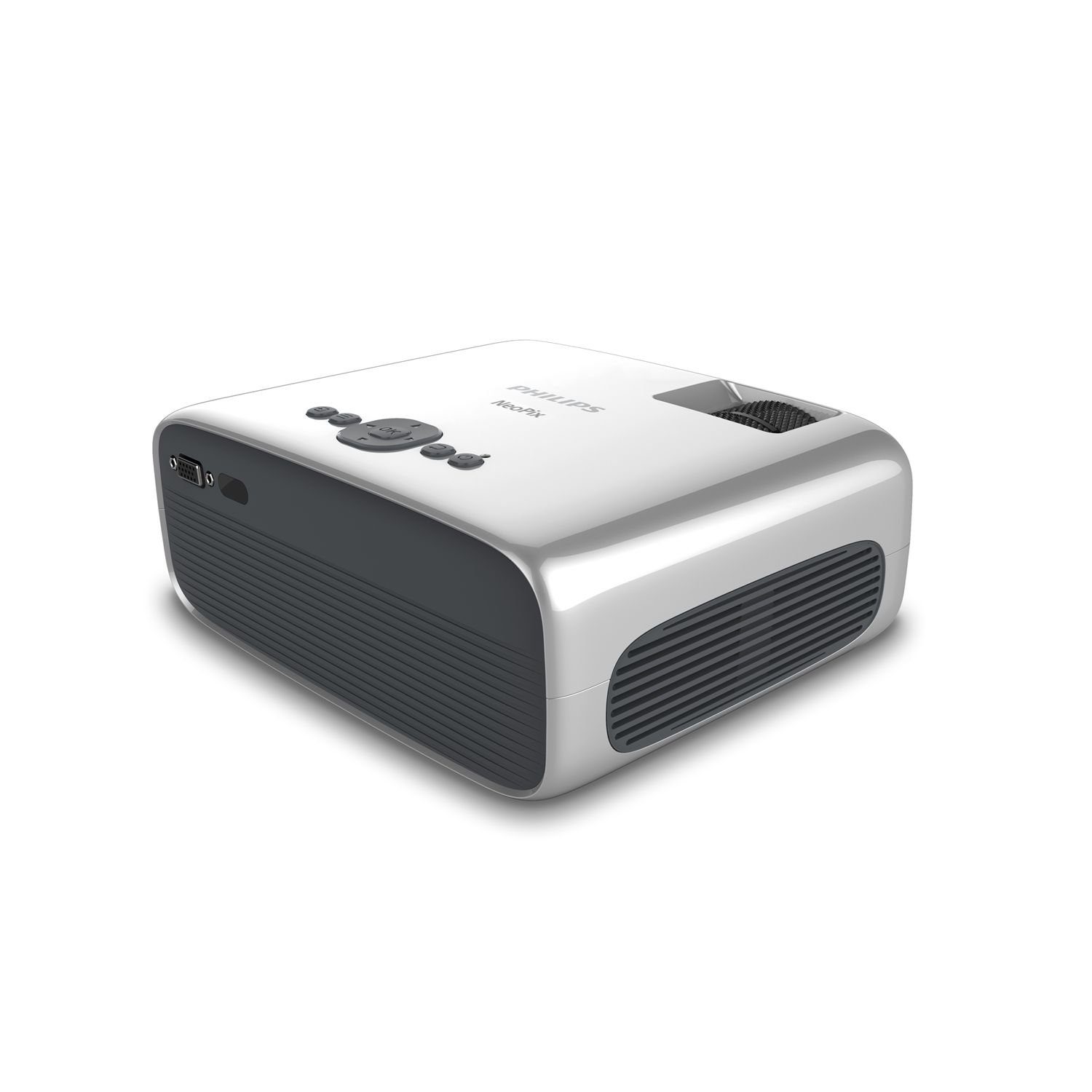 Philips NeoPix Ultra One Full HD-Projektor mit Apps und Media-Player Beamer (3000:1, 1920 x 1080 px, Micro SD Kartenleser integriert)