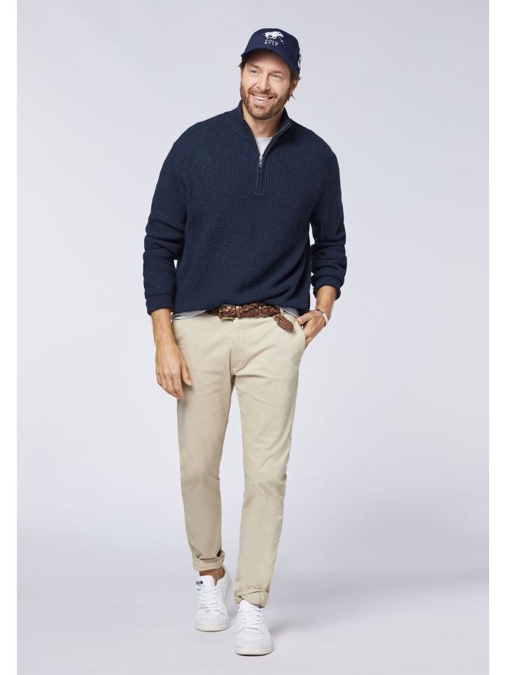 Polo Sylt Strickpullover in Blau günstig kaufen