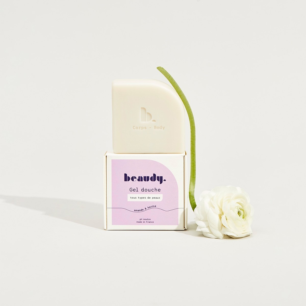 Bagnoschiuma solido Beaudy - Olio di mandorle e burro di karité