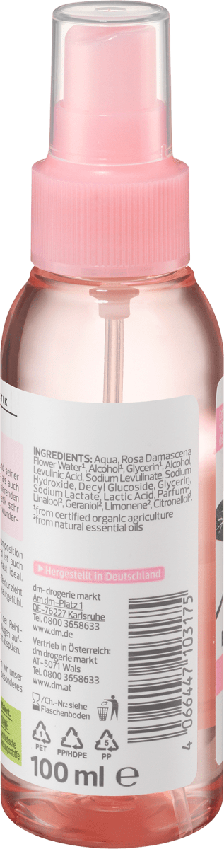Bio-Rosenblütenwasser, 100 ml