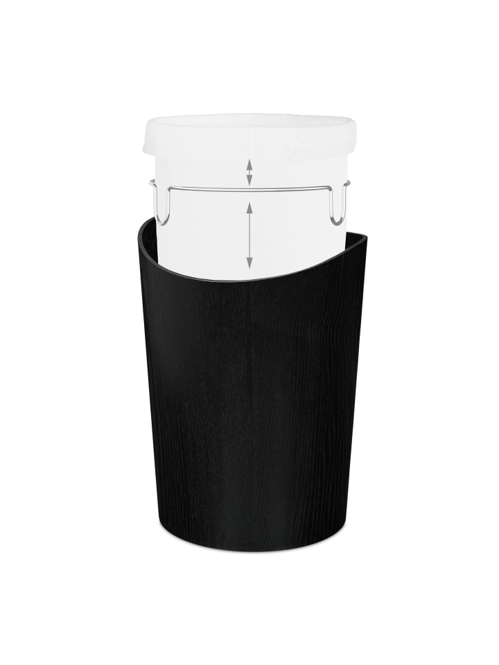 relaxdays Papierkorb in Schwarz - 9 L günstig kaufen onesize