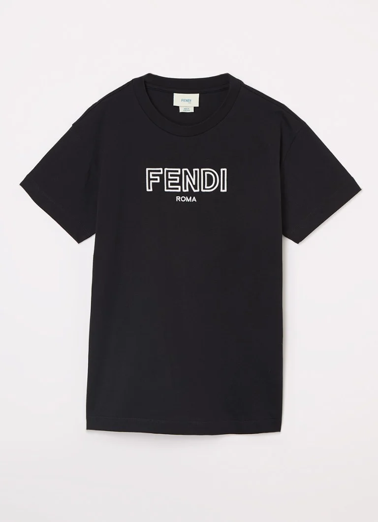 Tricou Fendi cu logo brodat