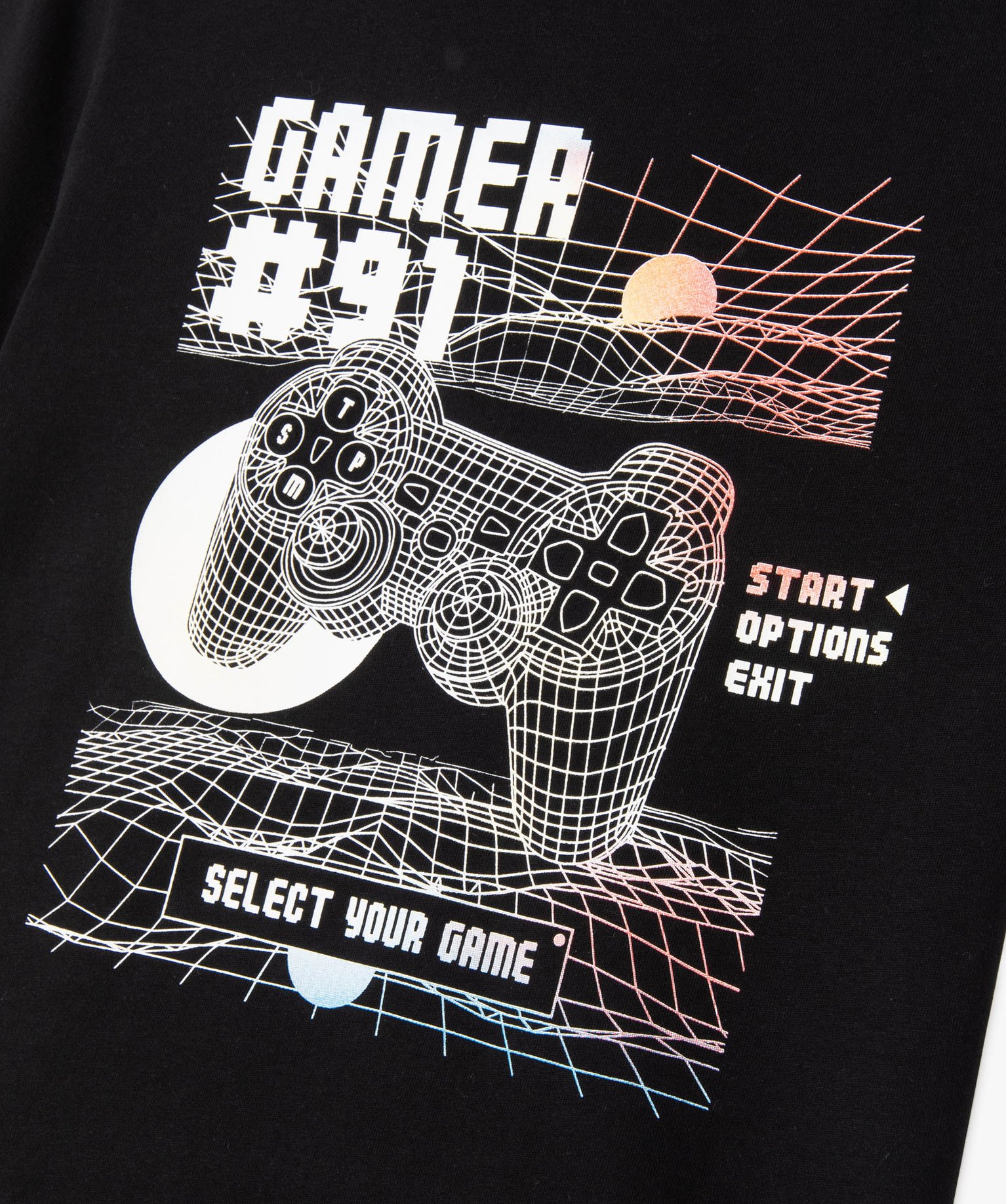Tee-shirt à manches courtes imprimé Garçon noir | GEMO
