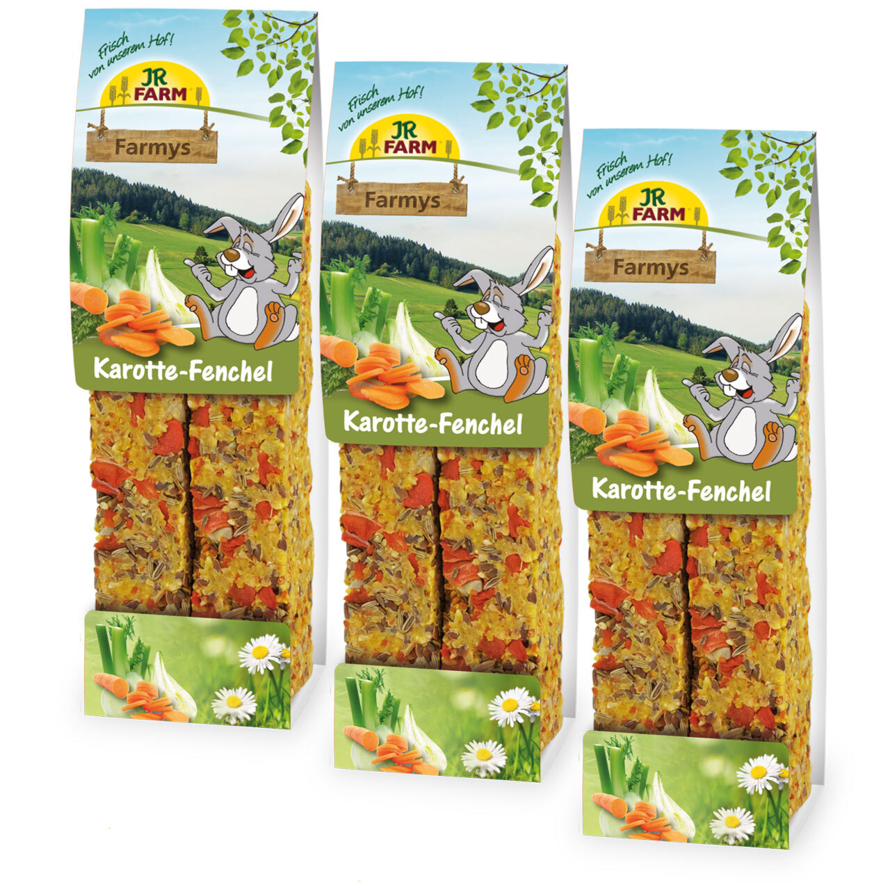 JR Farm Snacks JR Farm Farmy's Karotte-Fenchel 3x160g