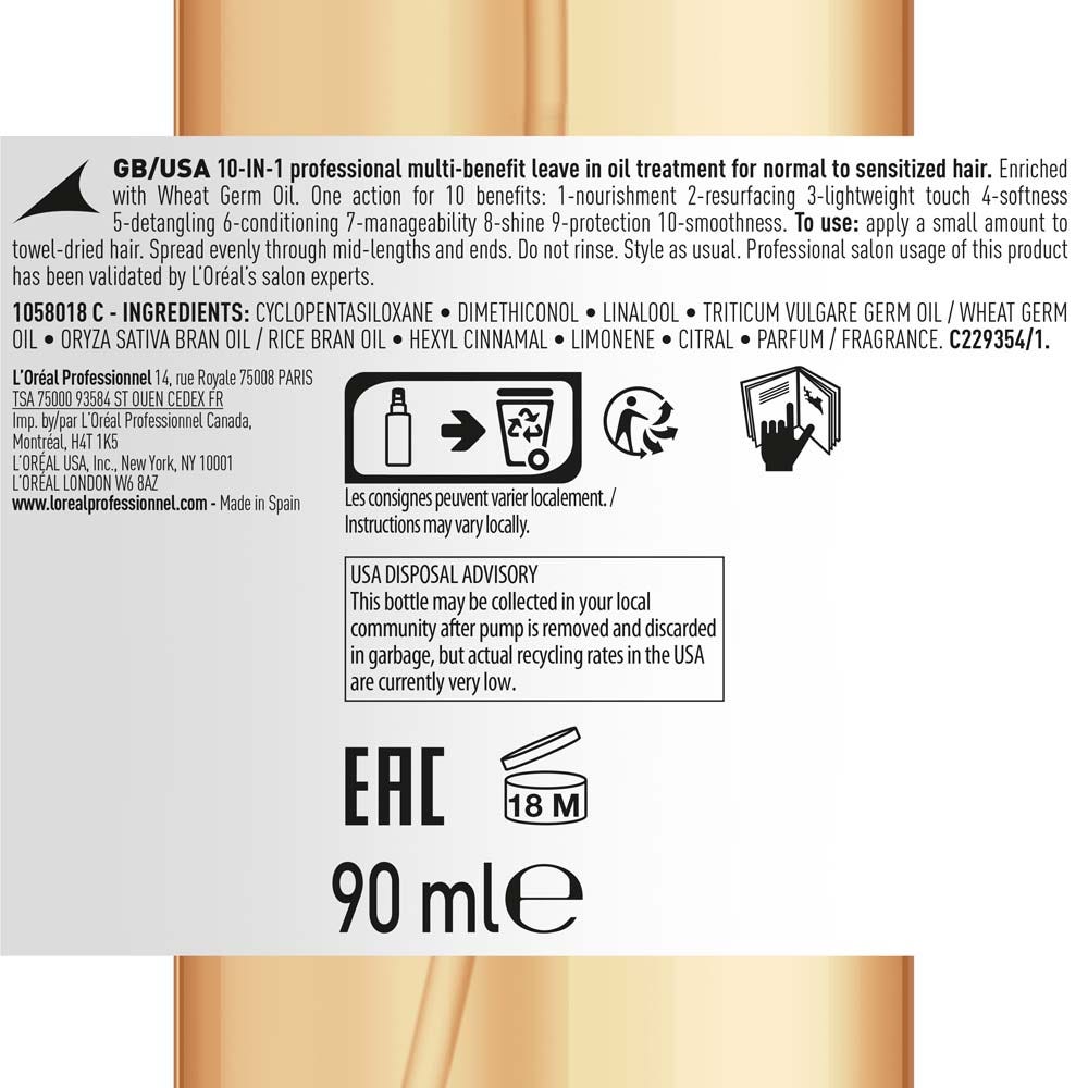 L'Oréal Professionnel Paris Serie Expert Absolut Repair 10-in-1 Oil 90 ml