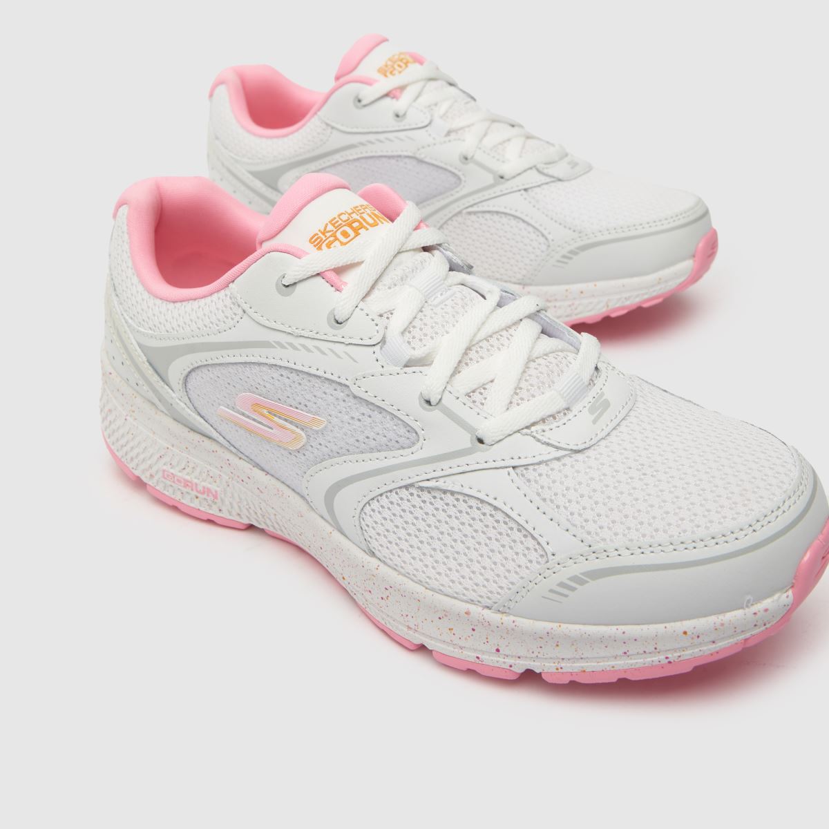 Běžecké boty SKECHERS go run consistent runner v bílé a růžové barvě