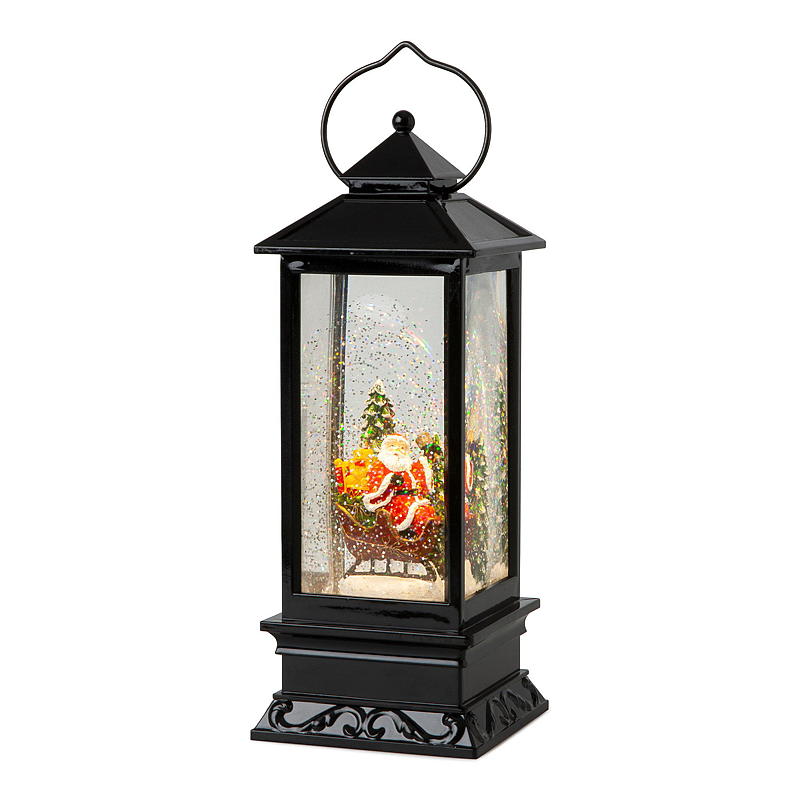 Home Lykt 10,5x28,5 cm LED vann/glitter