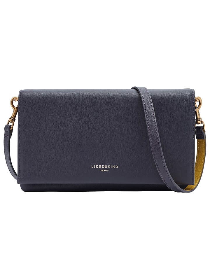 LIEBESKIND BERLIN Leder-Umhängetasche in Dunkelblau - (B)27,5 x (H)17 x (T)2 cm günstig kaufen onesize