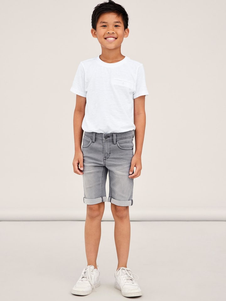 name it Jeansbermuda Long Shorts NKMsofus in medium grey denim günstig kaufen