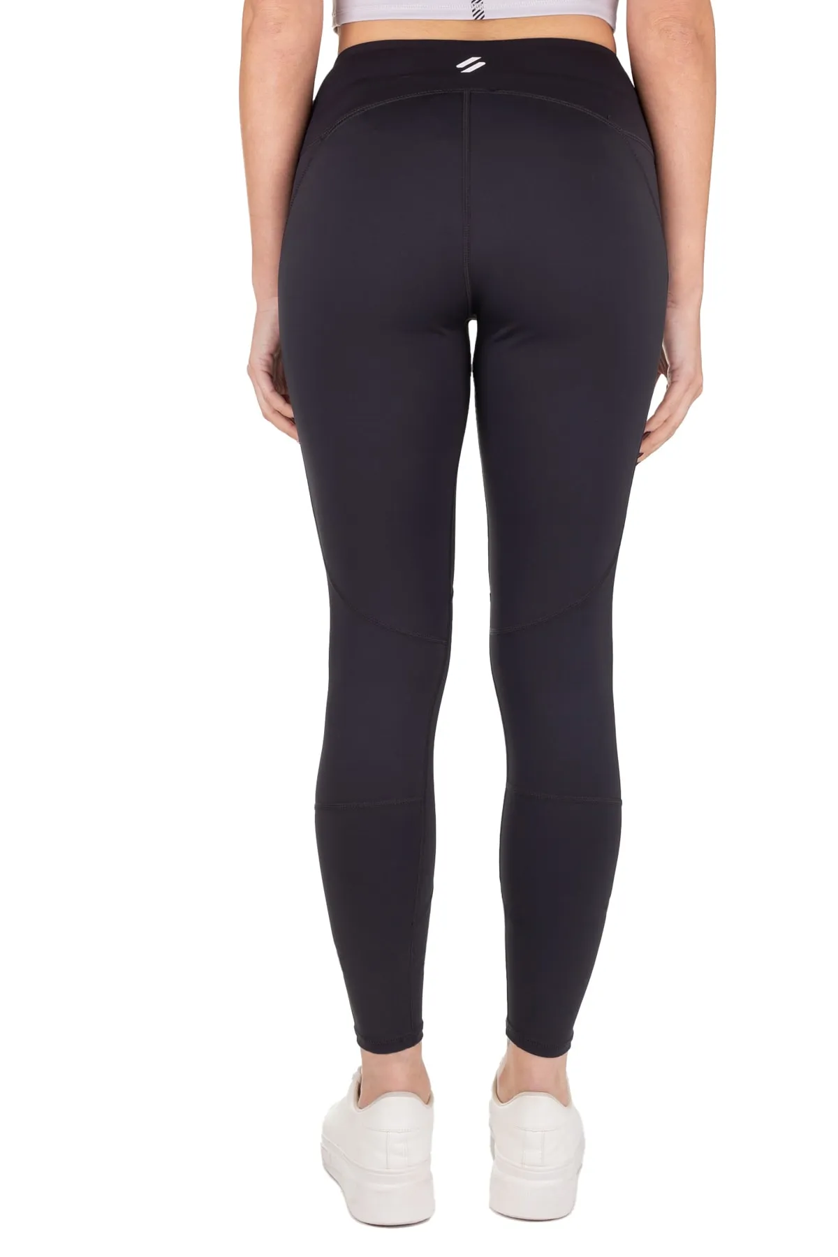 SUPERDRY  Sport-Leggings - Schwarz - Mittlerer Bund