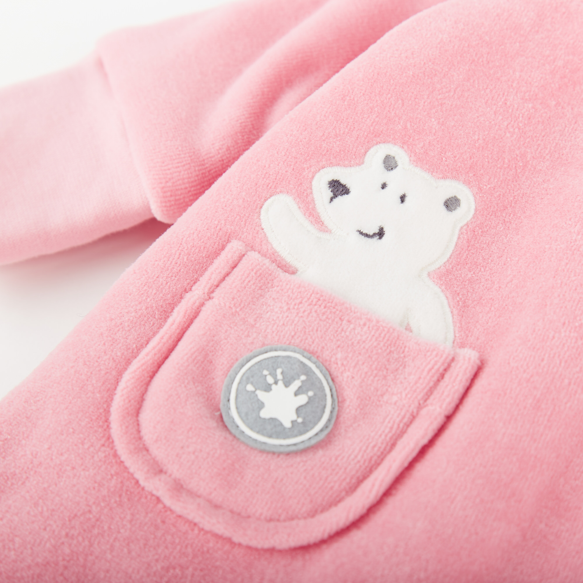Rosa Baby Nickioverall, wattiert