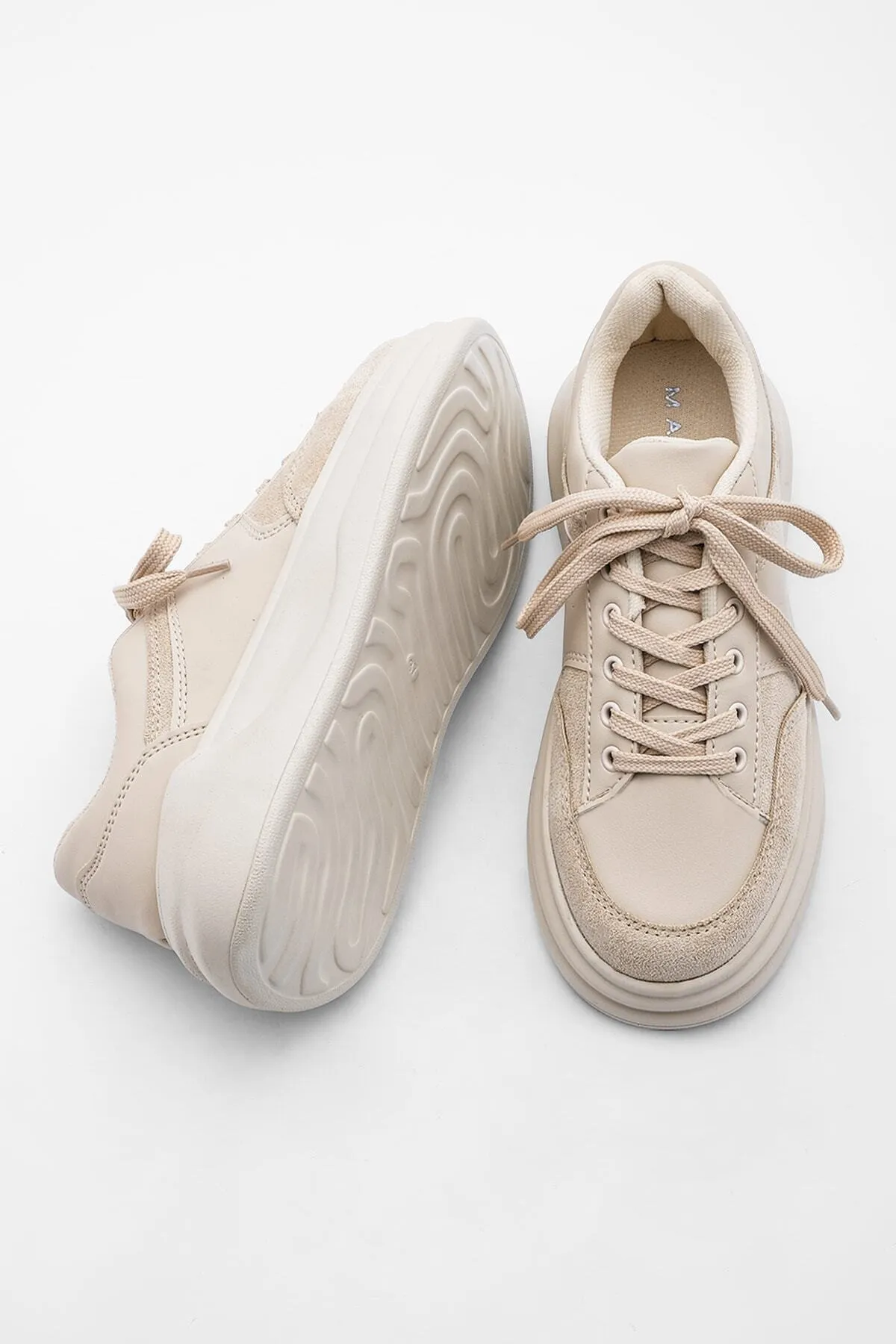 Marjin  Sneaker - Beige - Flacher Absatz