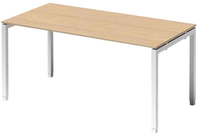 Bisley Schreibtisch Cito Ahorn, Verkehrsweiß 1.600 x 1.200 x 850 mm