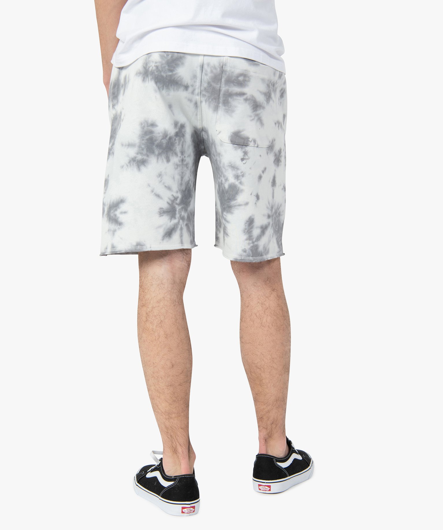 Bermuda homme en maille à motifs tie and dye gris | GEMO