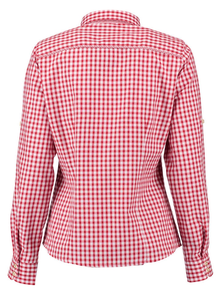 OS-Trachten Trachtenbluse Flosa in mittelrot günstig kaufen
