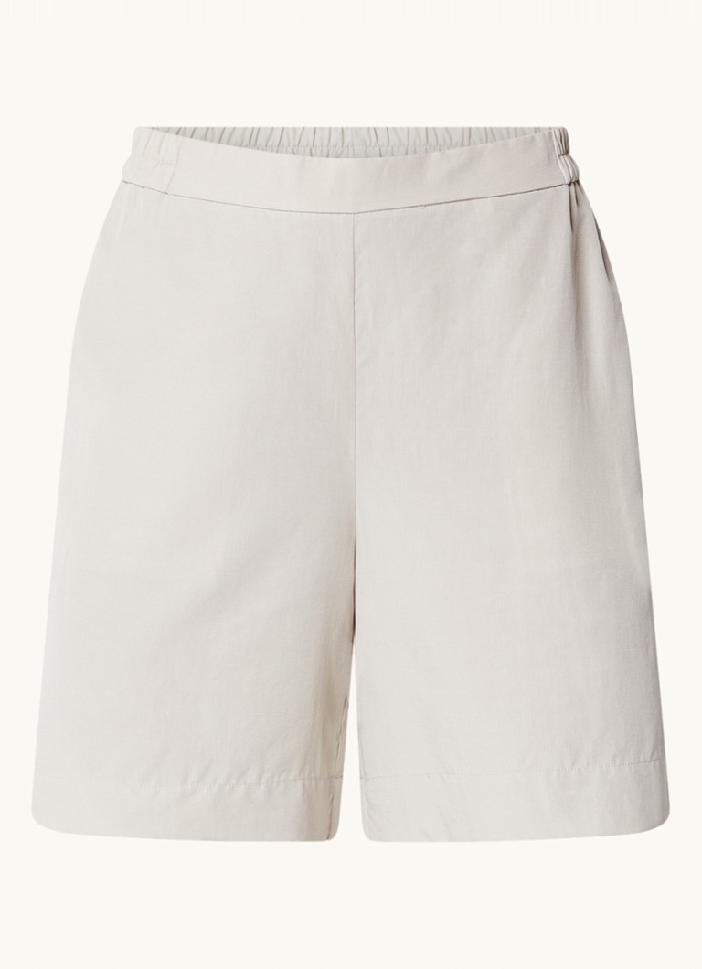 Marc O'Polo high-waist loose-fit shorts in linen blend with side pockets
