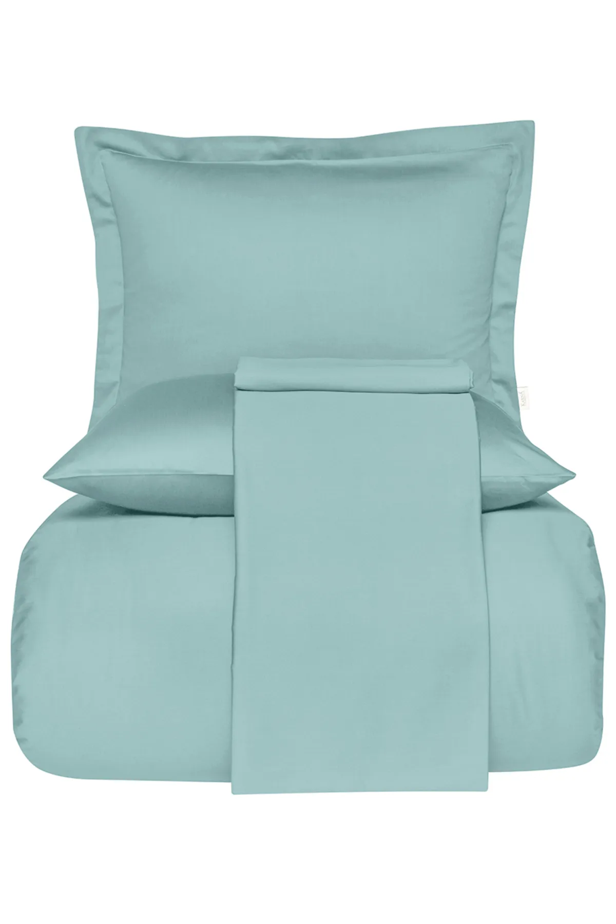 Karna Home  Klassisches Doppel-Bettbezug-Set aus Baumwollsatin