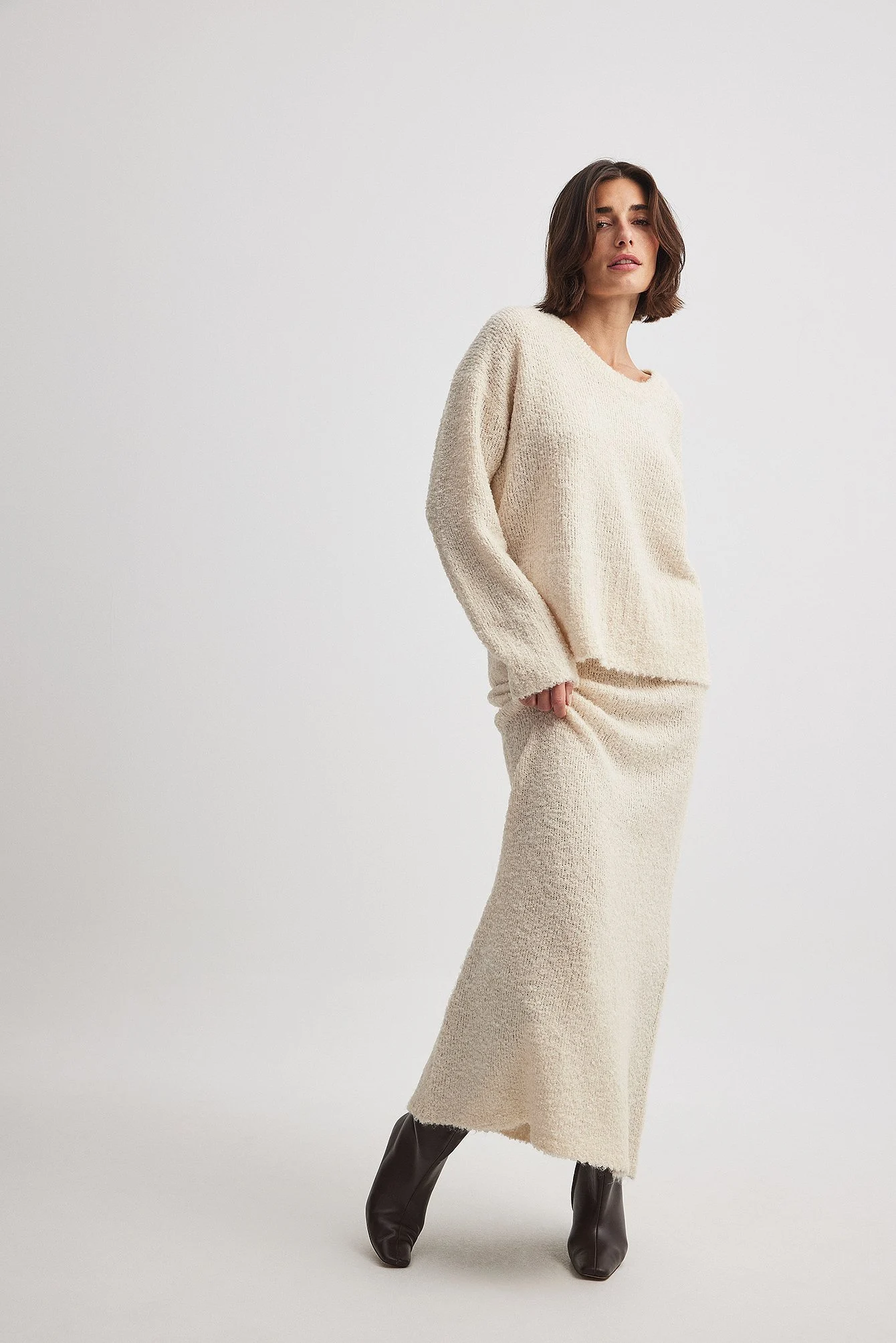 Strickpullover mit rundem Ausschnitt