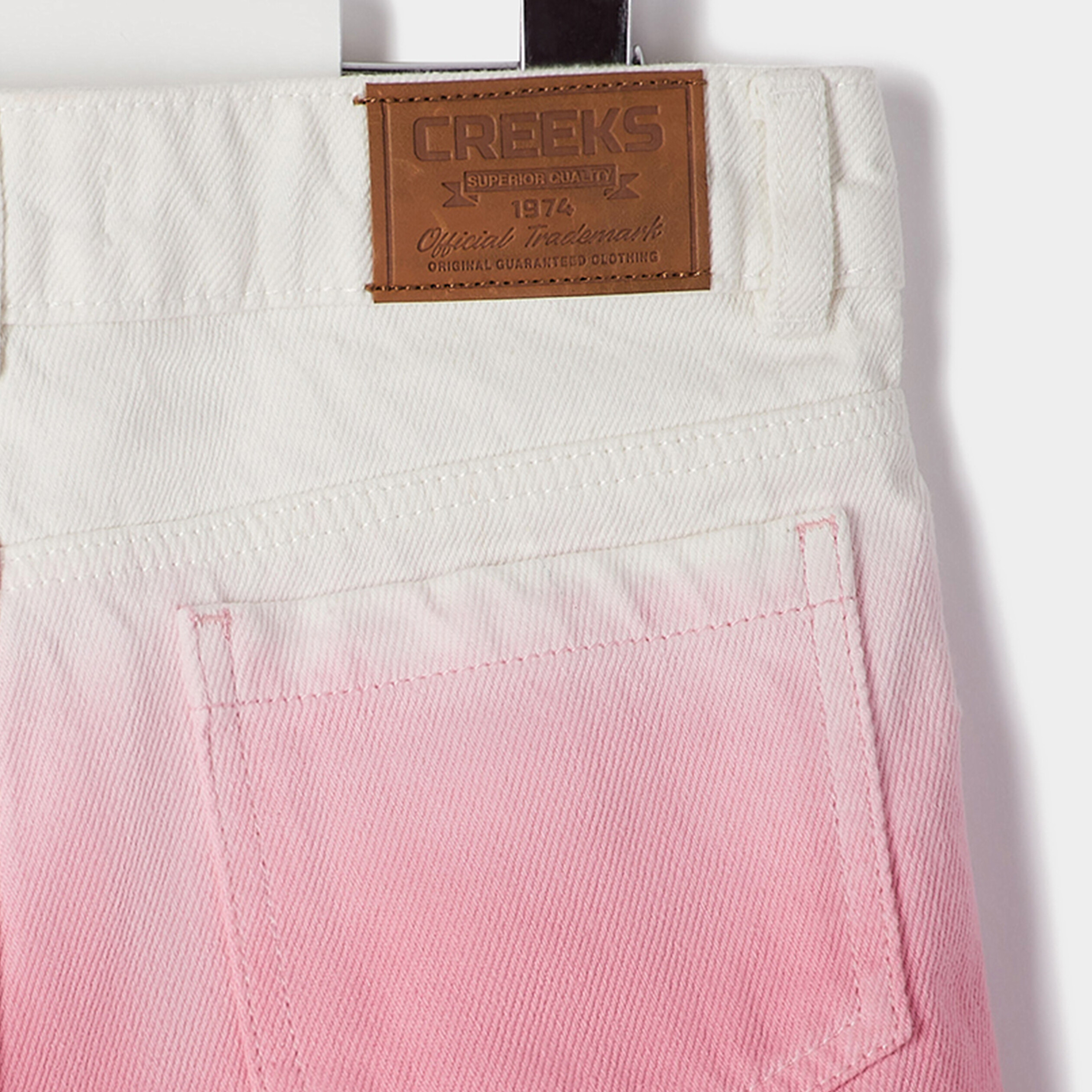 Short droit 5 poches Creeks rose fille | La Halle