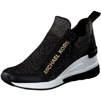 Michael Kors Willis Wedge Trainer in schwarz