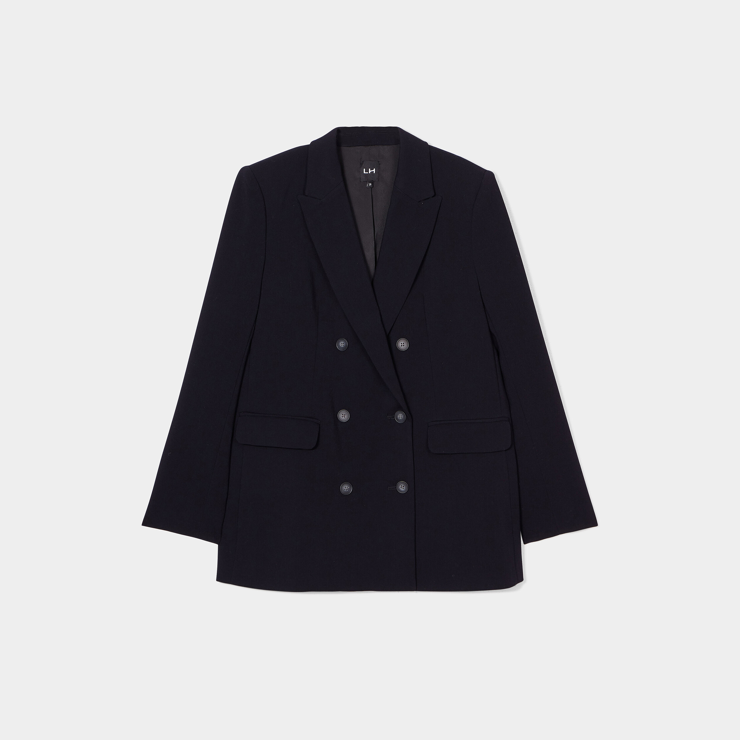 Veste blazer à boutons doublée noir femme | La Halle