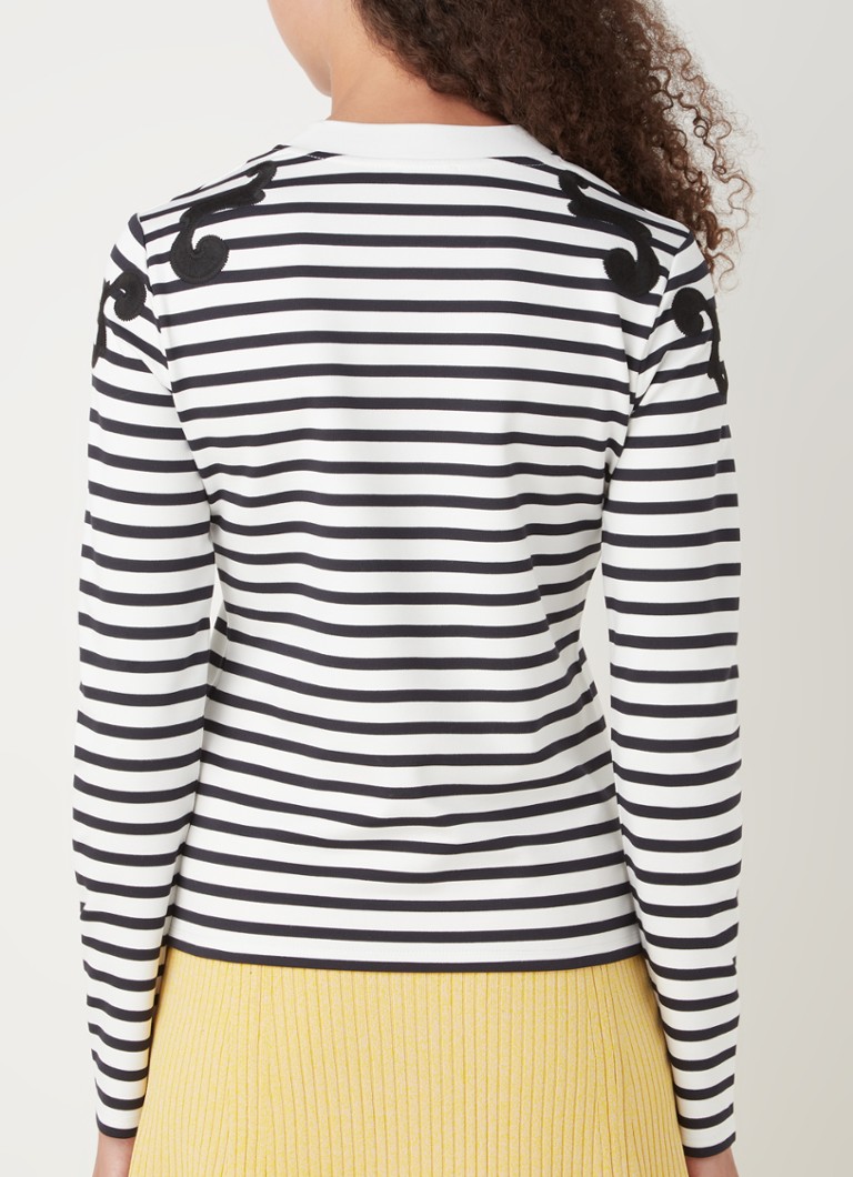 Claudie Pierlot Breton long sleeve with stripe print and embroidery