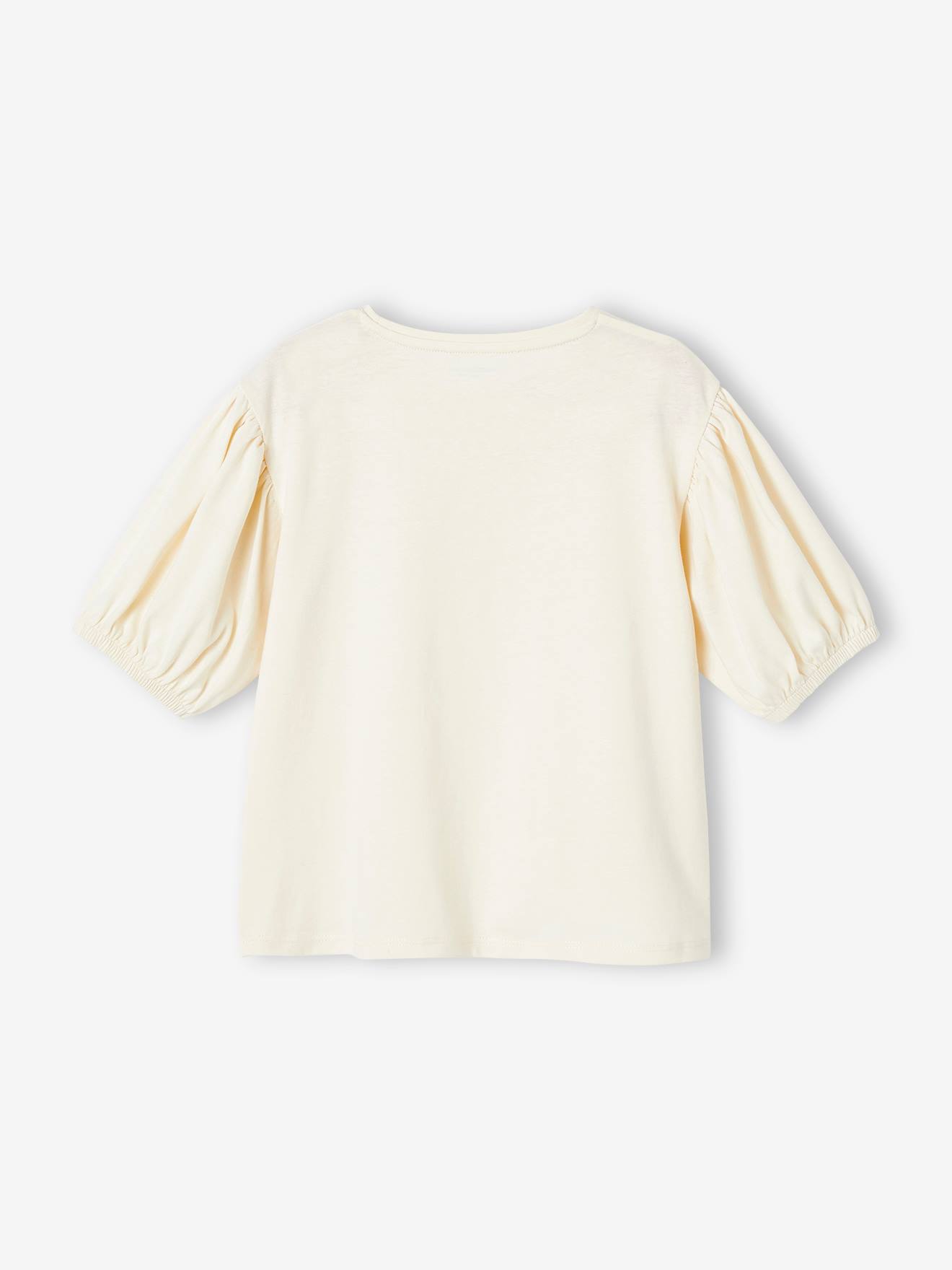Vertbaudet Mädchen T-Shirt mit kurzen Ballonärmeln - zartrosa
