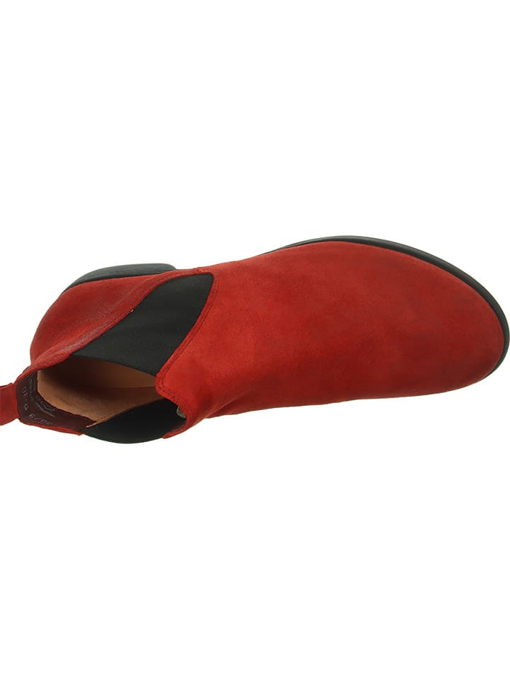Think! Leder-Chelsea-Boots in Rot günstig kaufen