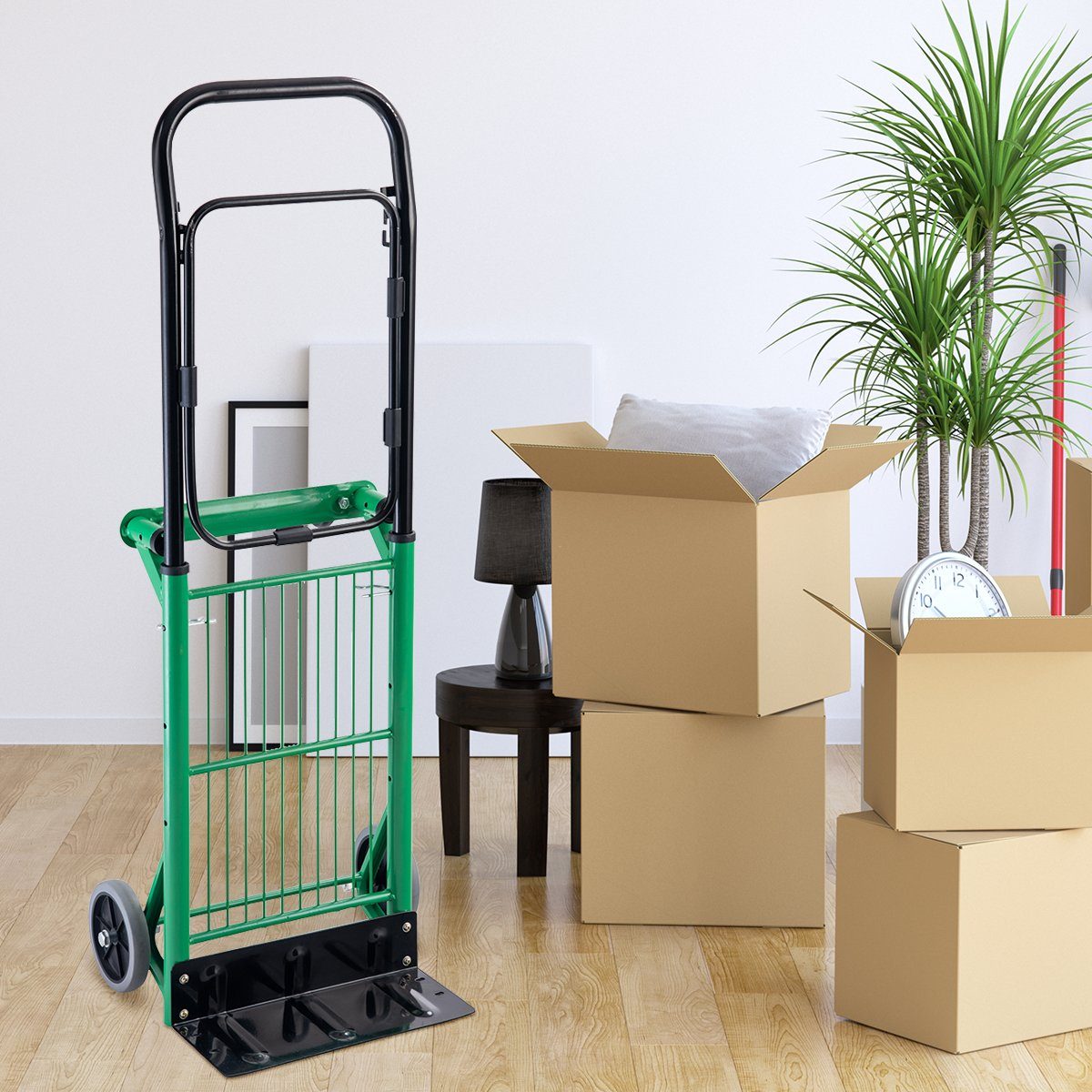 COSTWAY Sackkarre, Plattformwagen klappbar, bis 90kg, höhenverstellbar