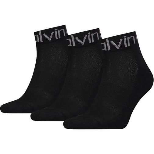 Calvin Klein Socken CK Men Quarter 3P Logo Welt 3er Pack