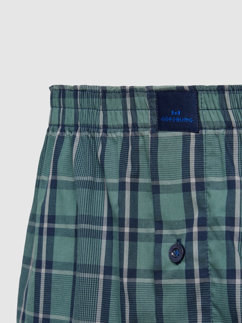 Boxershorts mit Tartan-Karo und elastischem Bund in lindgrün