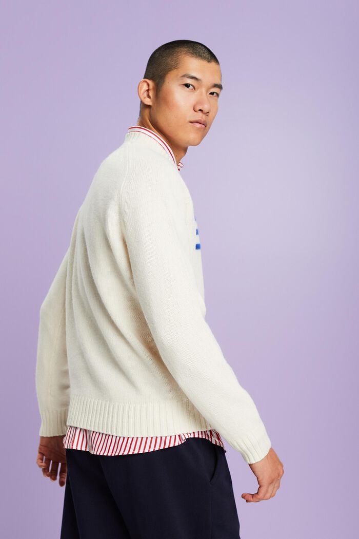 Logo-Pullover aus Wolle und Kaschmir