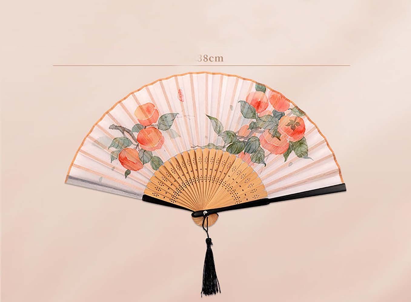 aikidio Handfächer Handfächer Faltbarer Sommerfächer im klassischen Outfit(1-tlg), (1-tlg)