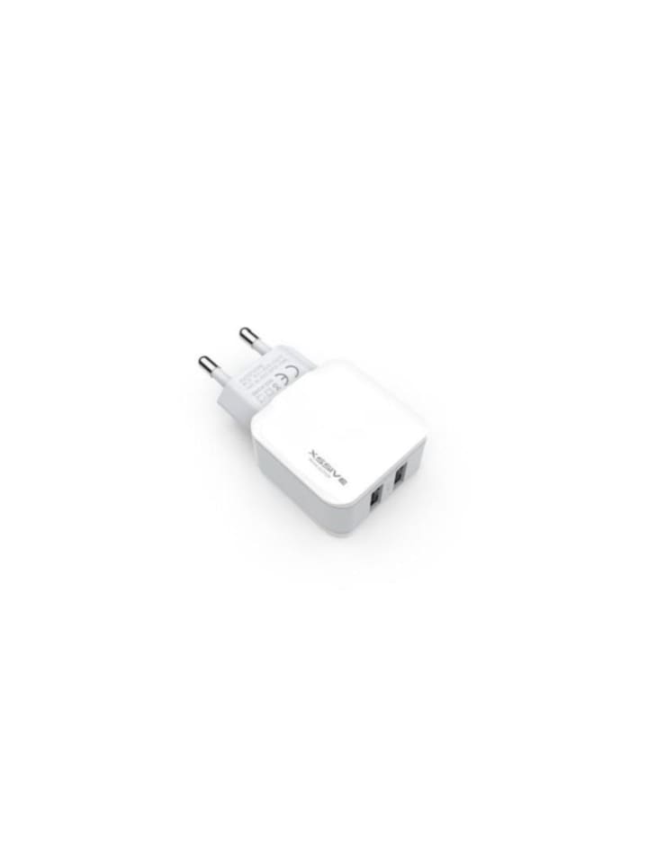 COFI 1453 Dual USB 2.1A Schnell Wandladegerät Reiseladegerät Stecker weiß in Weiß günstig kaufen onesize